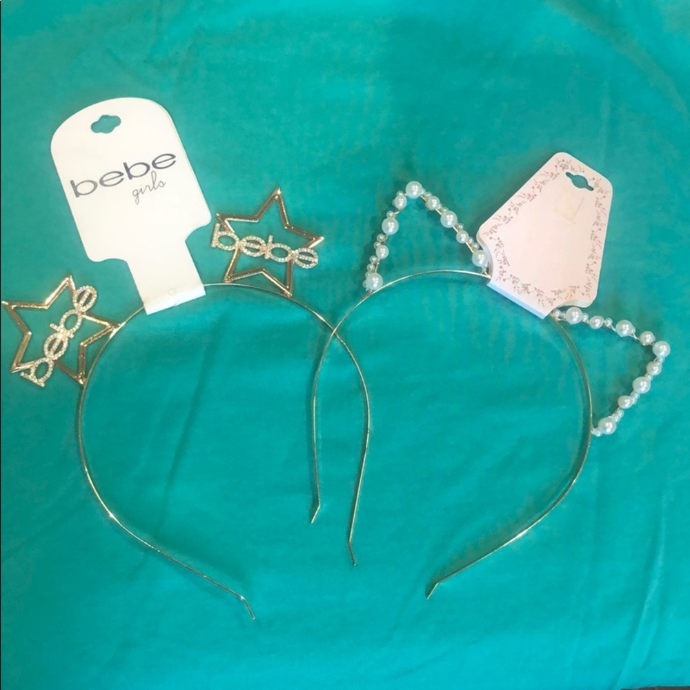 Gold headbands Bebe Girls & Noir cat ears